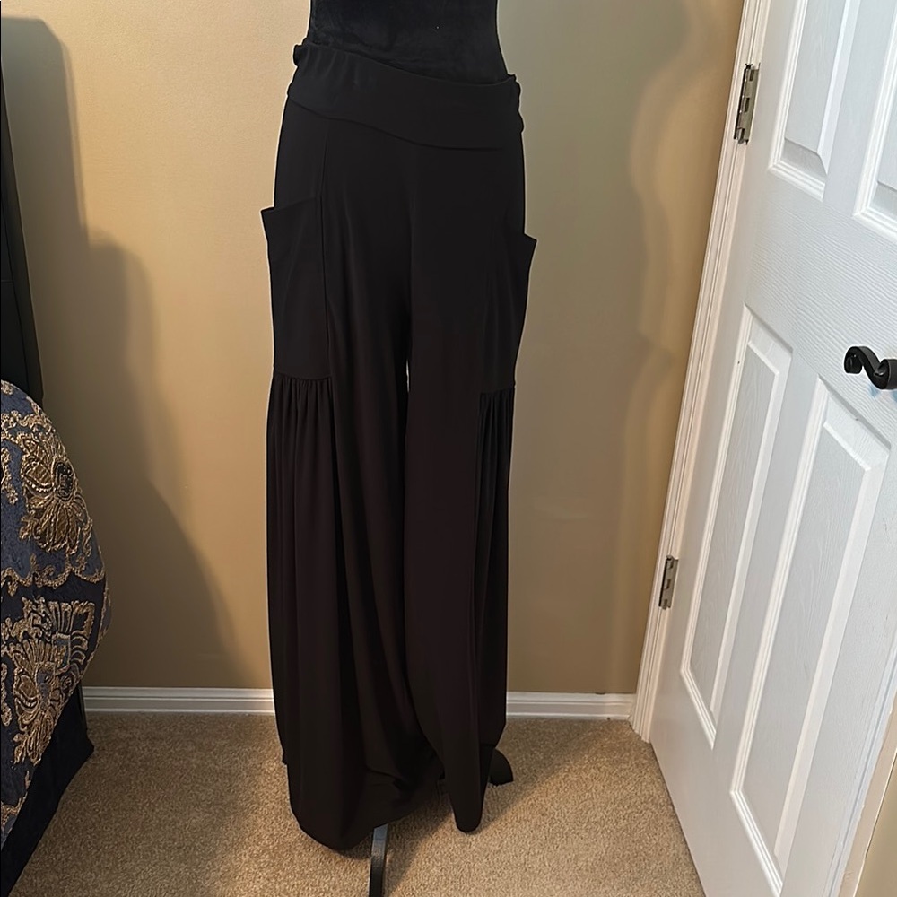 Last Tango Elegant Black Wide-Leg Pants